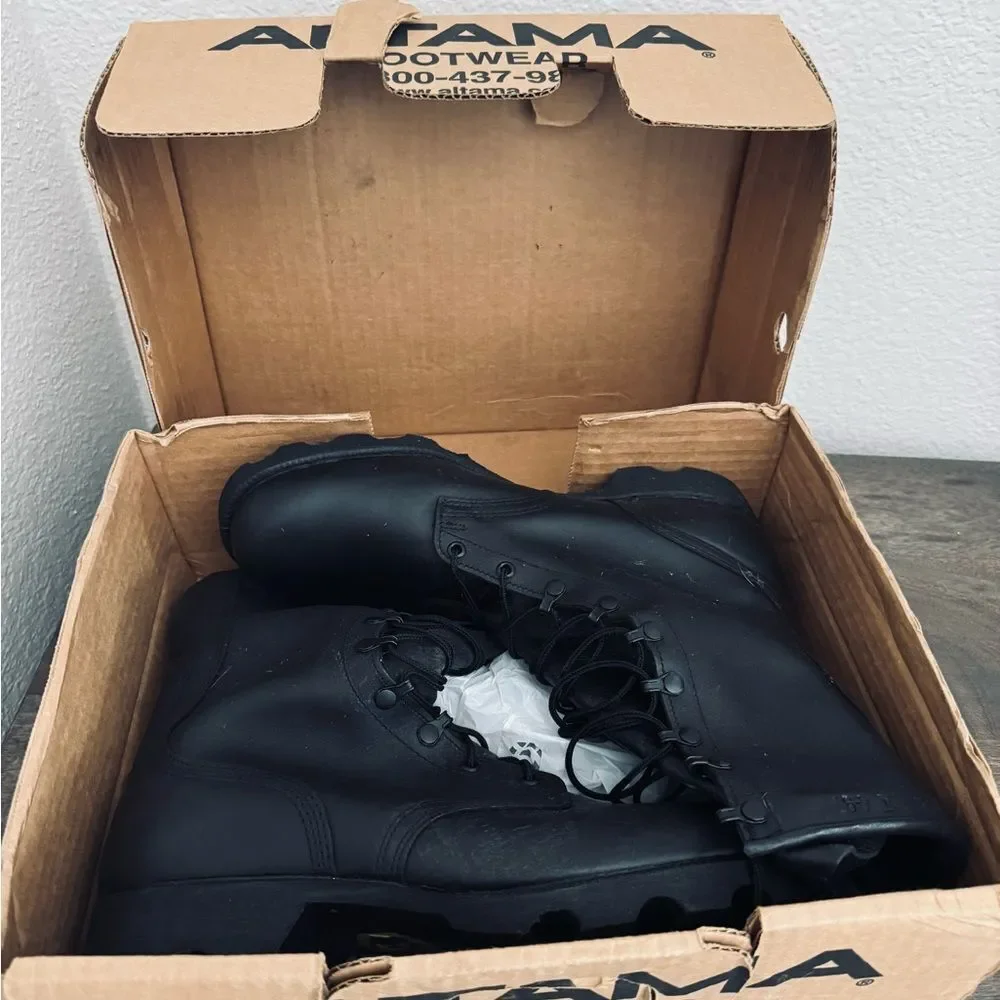Altama Footwear Black Lace-Up Tactical Combat Boots 12